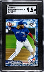 Vladimir Guerrero Jr 2019 Bowman Holiday Rookie Blue Snowflake /50 SGC 9.5 - Picture 1 of 2