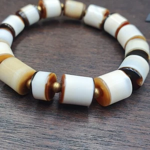 Rare Yemeni  Antique Dzi Banded Agate Beads Bracelet - Picture 1 of 15