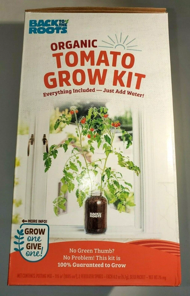 ORGANIC CHERRY TOMATO WINDOWSILL PLANTER (COMPLETE MASON JAR GROW KIT) - Image 1 of 4