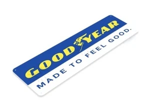 GOODYEAR 11x4 in TIN SIGN TIRE RUBBER BATTERY SERVICE CHARLES VULCANIZED NASCAR - Picture 1 of 1
