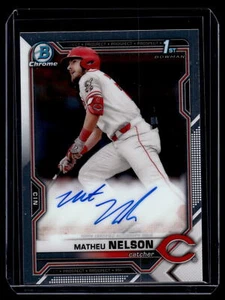 Matheu Nelson 2021 Bowman Draft Chrome Autograph Auto Card #CDA-ML - Picture 1 of 2