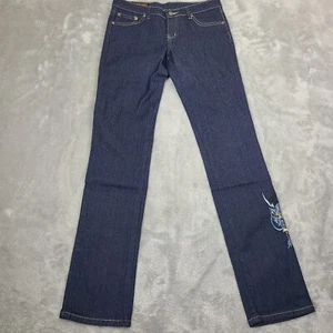 Jeans De Colección Nuevos con Etiquetas Ed Hardy Christian Audigier Azul Dragón Bordado 3/4 - Imagen 1 de 11