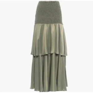 IORANE Long Smocked Waist Skirt – Green XS - Picture 1 of 5