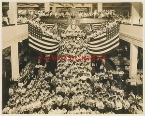 Foto de 1913 Old Wortman & King Dept Store PORTLAND O banderas americanas ROSE FEST - Imagen 1 de 1