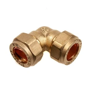 15mm Compression Elbow 90 Degrees Brass Plumbing Pipe Fitting Thunderfix - Picture 1 of 1