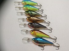 7 Discontinued Rapala Risto Raps RR9 Crankbaits Fishing Lures Tackle Find