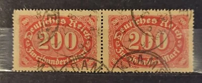 Germany Deutsches Reich 200 Mark 1923 Numeral Oval Sg;DR237 (2x200) - Image 1 of 4