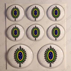 Brazil Stickers Cockade 3D Roundel Resin Domed Adhesive Air Force Sticker  - Picture 1 of 1