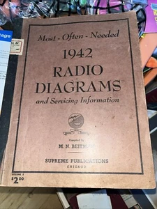 MOST OFTEN NEEDED RADIO DIAGRAMS 1942 Supreme Publications Vol 5 192 Pages - Picture 1 of 12