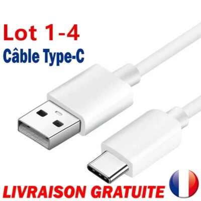 Lote 4 Cargador Cable USB Tipo C para Samsung A20e S10/20 redmi Note 9 Pro - Imagen 1 de 4