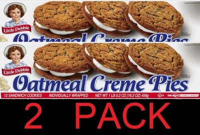 Little Debbie Oatmeal Creme Pies 12 Individually Wrapped Sandwich Cookies - 2 PK - Image 1 of 2