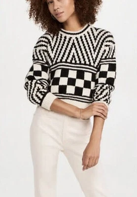 Suéter Mother The Itsy Crop estampa gráfica mistura alpaca tamanho médio - Imagem 1 de 4