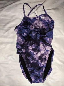 Nike Hydrastrong Badeanzug Einteiler Größe 10 Mehrfarbig 36 Lila Batik - Bild 1 von 23