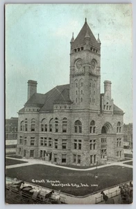 Court House Hartford City Indiana 1913 Postkarte - Bild 1 von 2