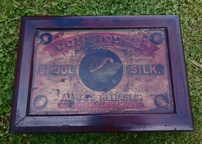 ~BEAUTIFUL Antique Corticelli SEWING Thread Spool Cabinet SILK Florence Mass~ - Image 1 of 4