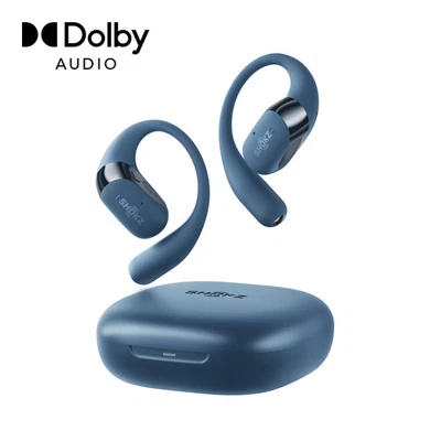 Shokz - OpenFit 2+ Open-Ear True Wireless Bluetooth Earbuds - Stone Blue - Image 1 of 4