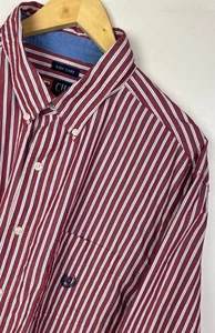 RALPH LAUREN CHAPS OXFORD SHIRT Size 2XL (fits like 3XL) Men`s Striped Red - Picture 1 of 7