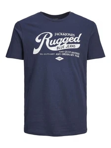 Jack & Jones Big Size Men's Printed Tee Shirt in Indigo 2XL - 6XL - Bild 1 von 17