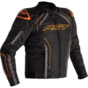 RST S1 CE Motorbike Motorcycle Textile Jacket Black / Grey / Neon Orange - Picture 1 of 5