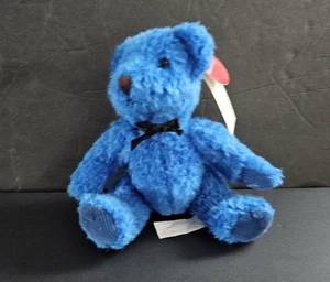 Vintage Russ 6" Super Gelehrter Blaubär sitzende Hallen von Efeu #4679 mit Etikett - Bild 1 von 12