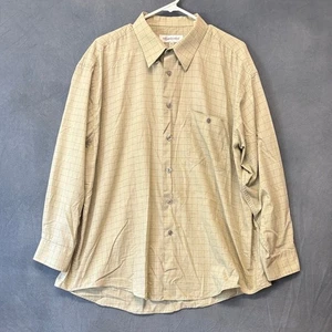 Yves Saint Laurent Beige Check Dress Shirt Men’s XL Classic Fit Preppy Luxury - Picture 1 of 10