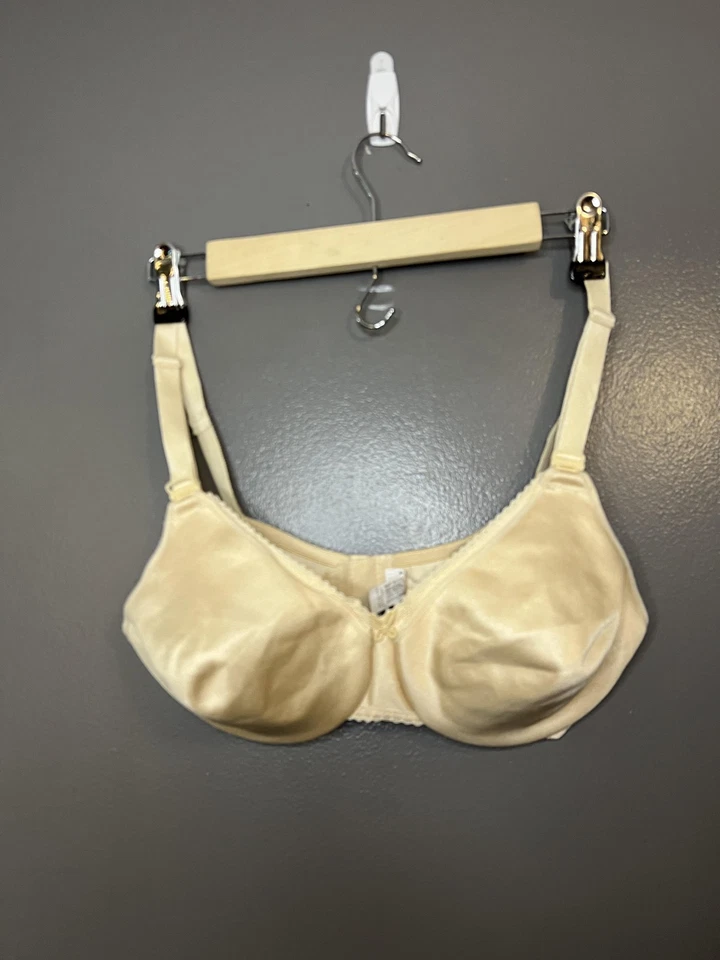 Sujetador de lactancia Lilyette vintage para mujer 34C beige cobertura completa con aros hecho en EE. UU. Foto 1 de 4