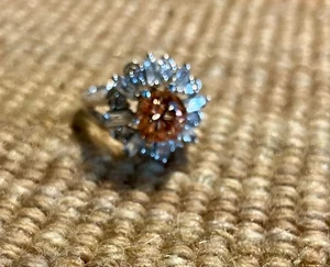 Schicker Saphir/Topas 925 Sterling Ring Gr. 8 - Bild 1 von 12