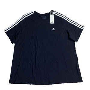Camiseta Adidas Talla Grande AEROREADY Train Essentials 3 Rayas Para Mujer 3X Negra - Imagen 1 de 8