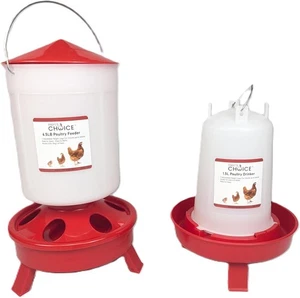 Hen's Choice™ Chick Feeder and Waterer Set, 6.5 lb Feeder, 1.5 L - Picture 1 of 6