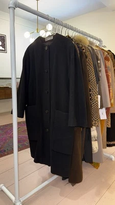 Casaco raro vintage anos 80 anos 70 coleção Calvin Klein lã casulo feito nos EUA 8 - Imagem 1 de 4