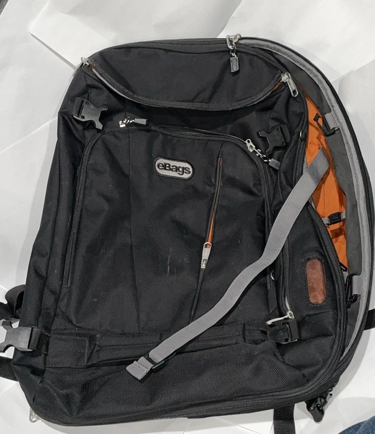 eBags MOTHER LODE Expandable Backpack Travel Carry On EB2146 22" Blk  EUC - Image 1 of 4