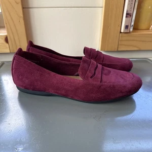 Nuevo WHITE MOUNTAIN Mujer’s 7 M Borgoña Granate Vino Mocasines Sin Cordones Zapatos Planos - Imagen 1 de 10
