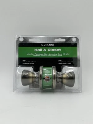 Perilla de puerta interior ultra seguridad para pasillo y armario modelo #83961, plata pulida Foto 1 de 2