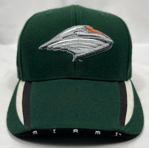 NWOT Vintage Miami Hurricanes Twins Enterprises Cap Hat Strapback Green Football - Picture 1 of 6