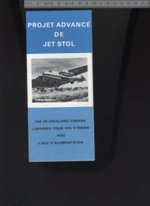 (192) Brochure aviation Aircraft Havilland Projet advancé de jet stol - Picture 1 of 2