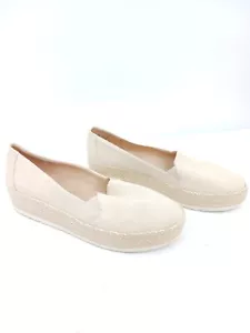 Dr. Scholls Women Cream Espadrille Loafer Size 9.5 Slip-On Platform 828 - Picture 1 of 12