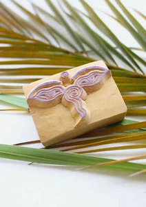Mini bloque de madera Peace Eye of Buddha estampado WBP018 - Imagen 1 de 4