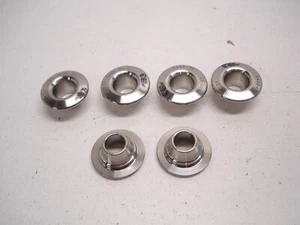 6 NEW NASCAR DEL WEST DW-549B-TL 1.150" TITANIUM VALVE SPRING RETAINERS TOP LOCK - Picture 1 of 6