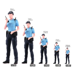 1/18 1/24 1/43 1/64 1/87 Miniatures Uniform Policewoman Scene Figures For Cars - Picture 1 of 12