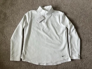 $62 Nuevo con etiquetas Camiseta de entrenamiento Nike para mujer ajuste térmico 1/2 cremallera blanca DD4945-100 talla pequeña - Imagen 1 de 7