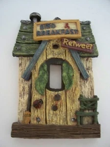 Dekorativer Vogel Frühstück Retweet Lichtschalter Platte einzeln kippbar rustikal - Bild 1 von 3
