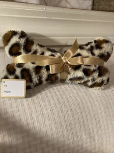 Precious Tales, doggy bone pillow NWT Handcrafted 11 x 6 soft faux fur set of 2 - Picture 1 of 6