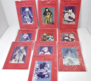 Vintage Finders Keepers  Doll Clothes Patters Folk Art Country Heart USA Lot o10 - Picture 1 of 12