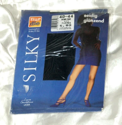 SILKY ** nur die ** Strumpfhose * Feinstrumpfhose  MARINE glänzend Gr. 40-44 - Bild 1 von 2