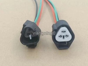 Pair Headlight Harness Cable Connector 3 Pin For Toyota LEXUS 90980-11015/11016 - Picture 1 of 8