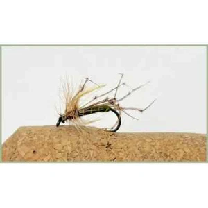 Barbless Flies, paquete de 6 patas largas de papá aceitunas acanaladas, talla 10 - Imagen 1 de 1