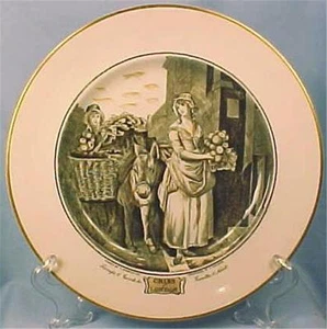Adams Cries of London Teller Mittagessen Rüben & Karotten Ho Vintage Porzellan - Bild 1 von 5