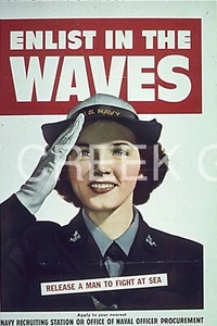 WWII Poster, Recruiting, "Release a Man to Fight at Sea" Print on 11x14" 22595 - Picture 1 of 1