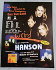 Hanson Weird 1998 NICE Promotional AD / Poster Original 8.5 x 11 MINT