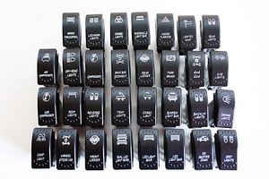 Switch Pushbutton Rocker Switch 24V Toggle Switch on-Off Symbol Waterproof IP56